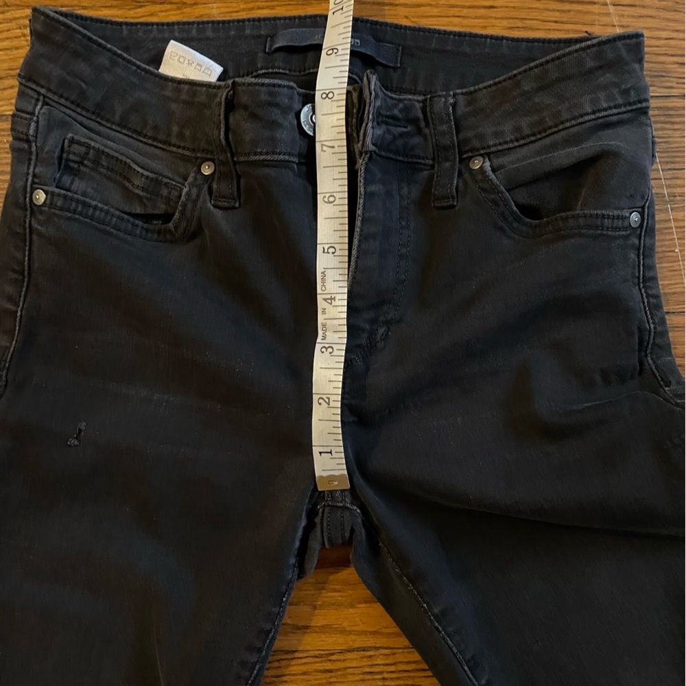 Joe's Jeans Distressed Black Dark Wash Denim Skinny Jeans - Picture 4 of 8